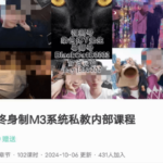 黑猫《终身制M3系统私教内部课程》2024
