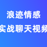 浪迹情感《实战聊天回访视频》