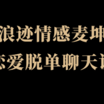 浪迹情感麦坤《恋爱脱单聊天课》