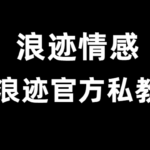 浪迹情感《浪迹官方私教》精品课程
